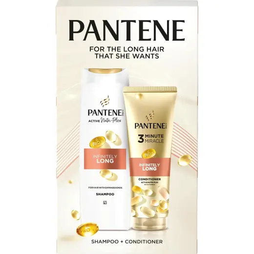 Pantene, Set Regalo Bellezza, Infinity Long Geschenkset (Set per La Cura Dei Capelli)