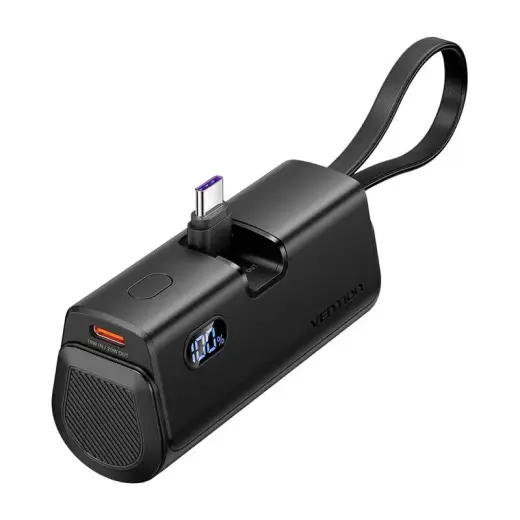 Vention FHQB0 external battery (powerbank) | 4800 mAh | 22.5W | USB-C, Lightning | LED display | black