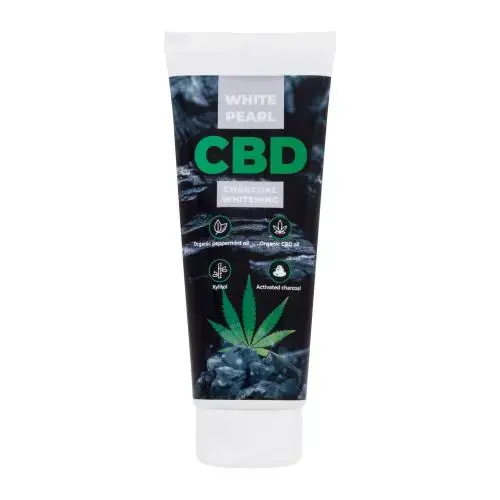 White Pearl CBD Charcoal Whitening Whitening Toothpaste with Activated Charcoal with CBD 75 Ml