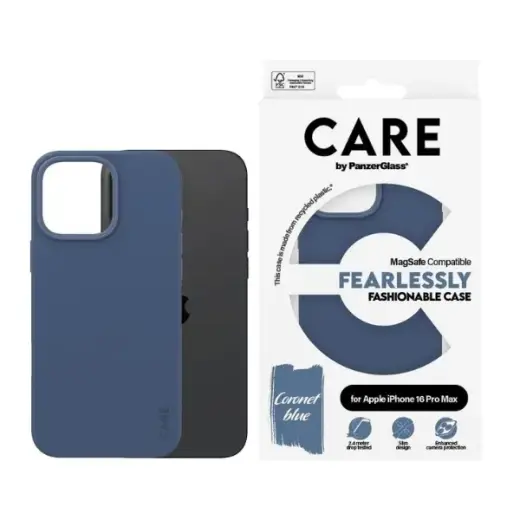 CARE by PanzerGlass Fashion Case iPhone 16 Pro Max 6.9" niebieski|blue MagSafe 1384