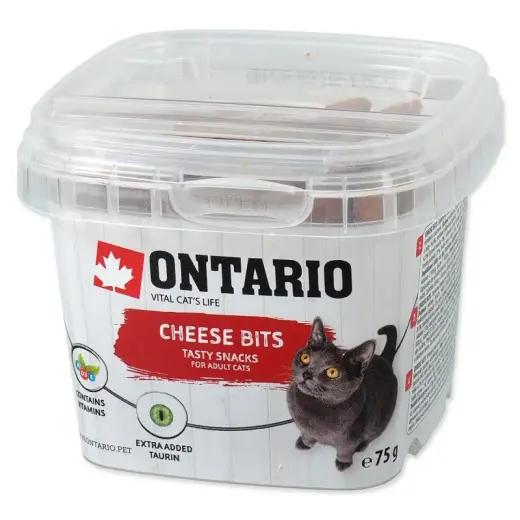 Gardums kaķiem – Ontario Cheese bits, 75 g