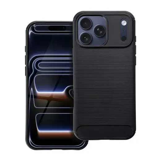 Carbon phone case for iPhone 17 Pro Max black