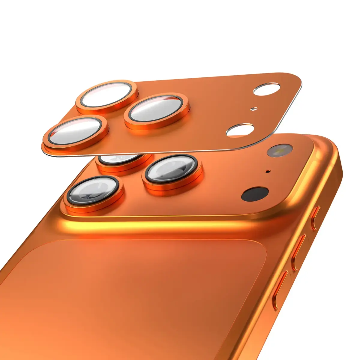 Etteri full camera lens guard for iPhone 17 Pro Max orange