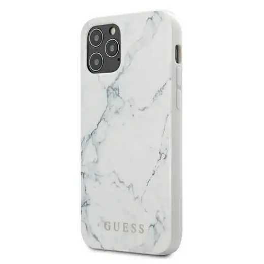 Guess GUHCP12MPCUMAWH iPhone 12|12 Pro 6,1" biały|white hardcase Marble