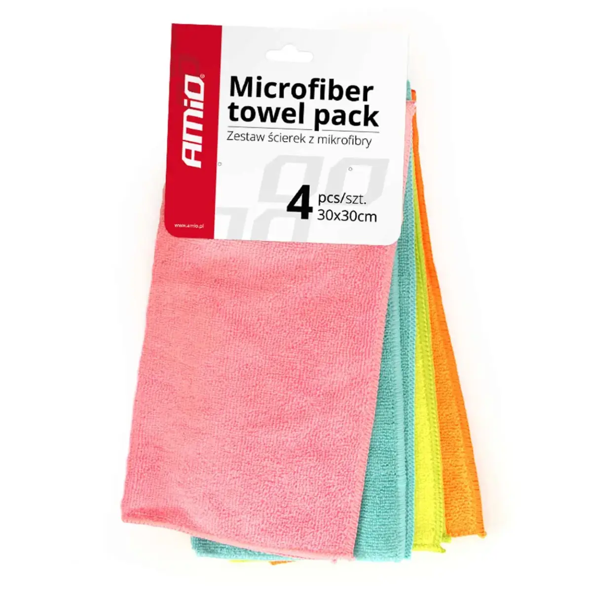 Microfiber towel pack 4 pcs. 30x30 cm Cwash-02 AMIO-01046
