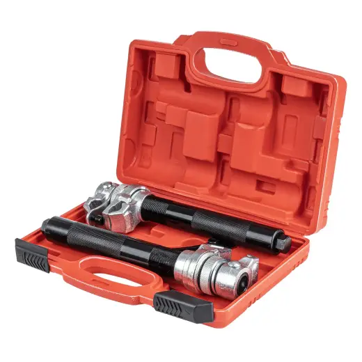 Strut spring compressor tool set with safety bracket AMIO-04763