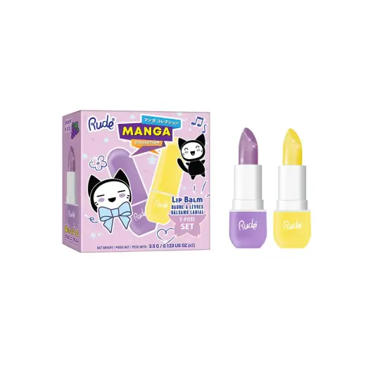 Set Rude Cosmetics: Grape Kiss, Hydrating, Lip Balm, 3.5 ml + Pineapple Kiss, Hydrating, Lip Balm, 3.5 ml