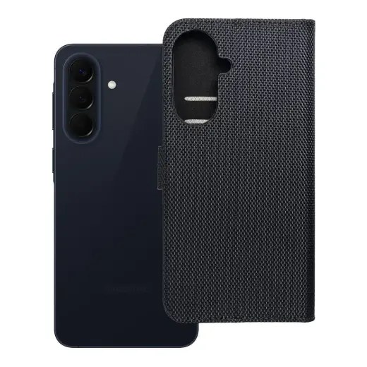 Flip case for Samsung A57 5G 4Card RFID anti-theft tech fabric black
