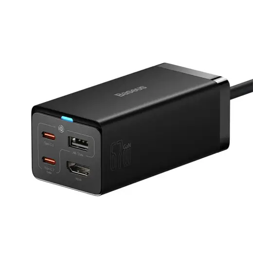 Baseus GaN5 Pro travel charger | 67W | GaN | USB-C, USB-A | black