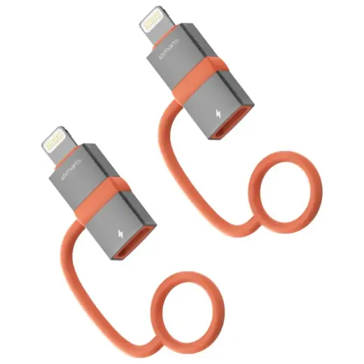 Adapter 4smarts USB-C to Lightning PD 27W gray 2pcs