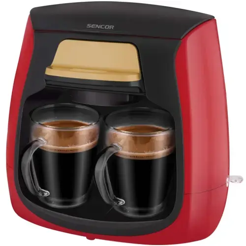Sencor SCE 2101RD Kafijas automāts ar 2 krūzēm komplektā 0.3L 500W