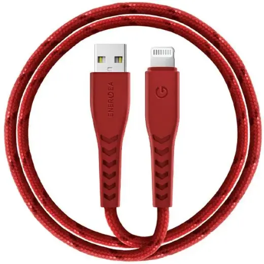 Energea Nyloflex C89 datu pārraides un uzlādes vads | MFI | USB-A uz Lightning | 15W | 1.5m | sarkans