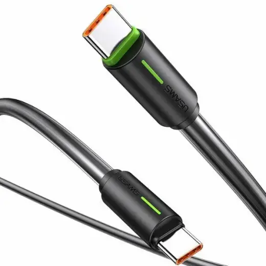 USAMS YU Series SJ734USB01 провод для передачи данных и зарядки | USB-C на USB-C | 1m | черный