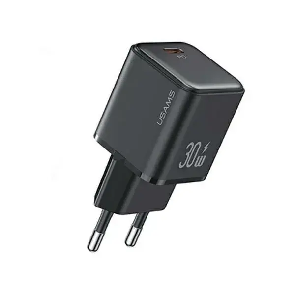 USAMS X-ron Series CC186TC01 tīkla lādētājs | 30W | PD3.0 | USB-C | melns