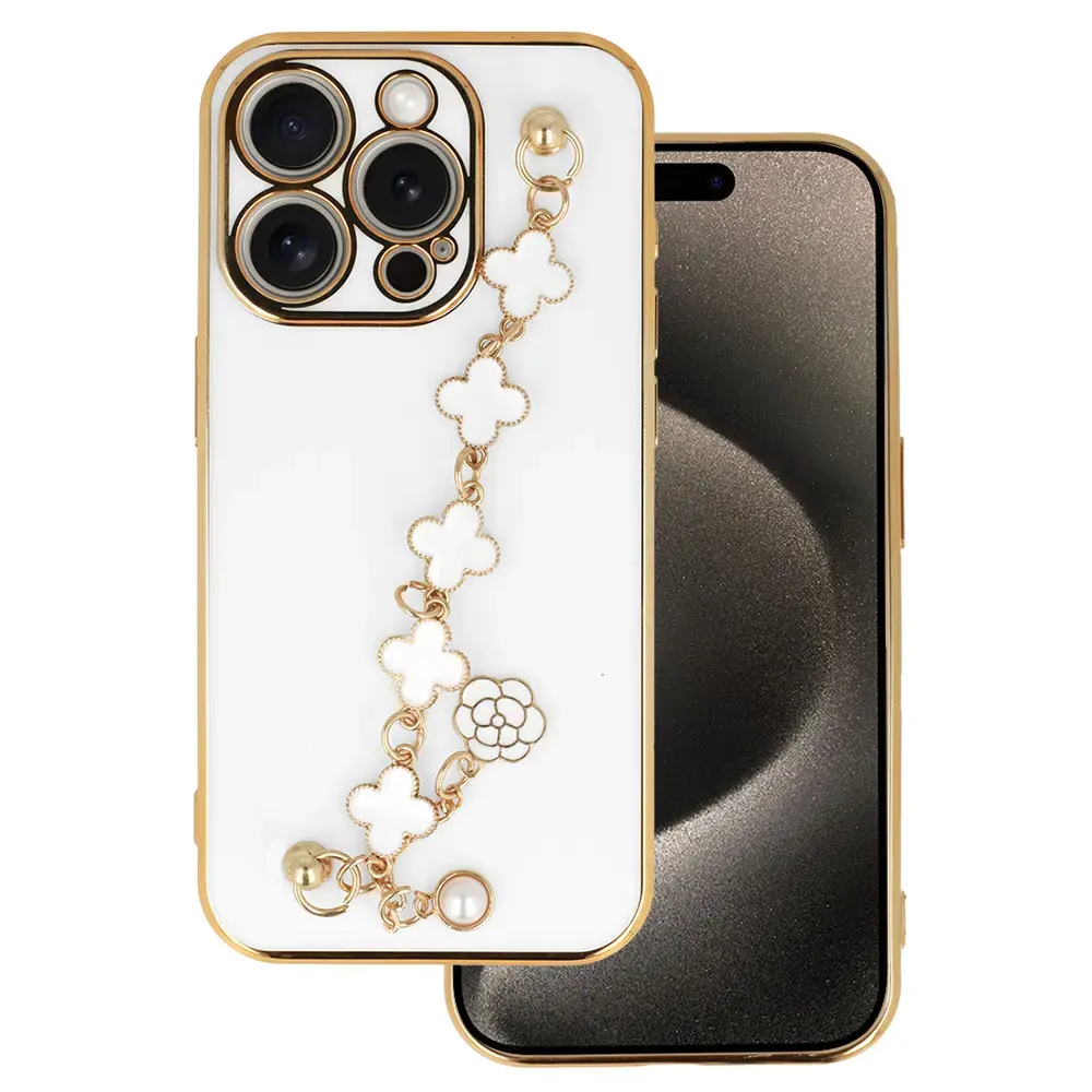Trend maciņš telefonam iPhone 15 Pro balts (dizains 3)