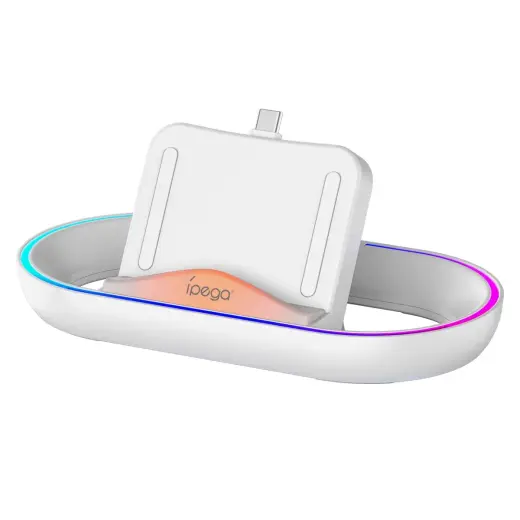 iPega P5P02 Charger Dock with RGB for Playstation Portal Remote Player White (Damaged Package)