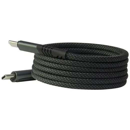 Audi 2.0 Charge & Sync datu pārraides un uzlādes vads | USB-C uz USB-C | 60W | ar LED ekrānu | 1.2m | melns