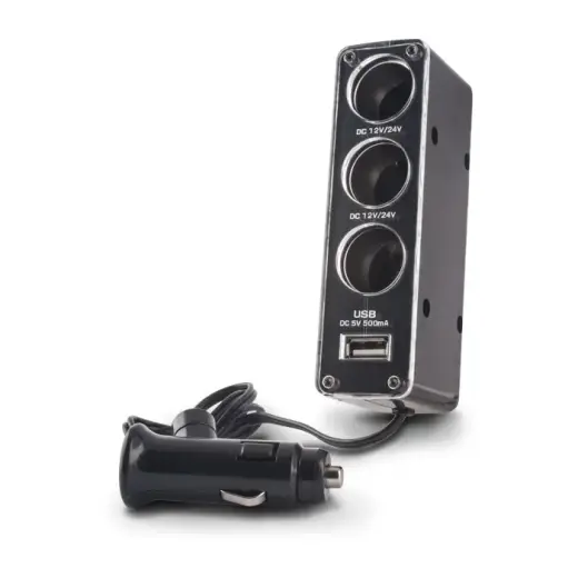 Forever 3 x Auto Lādētājs Sadalītājs 12 | 24V + USB 500mA