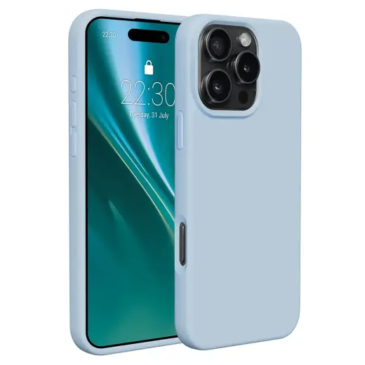 Etteri Silicone phone case for iPhone 16 Pro light blue