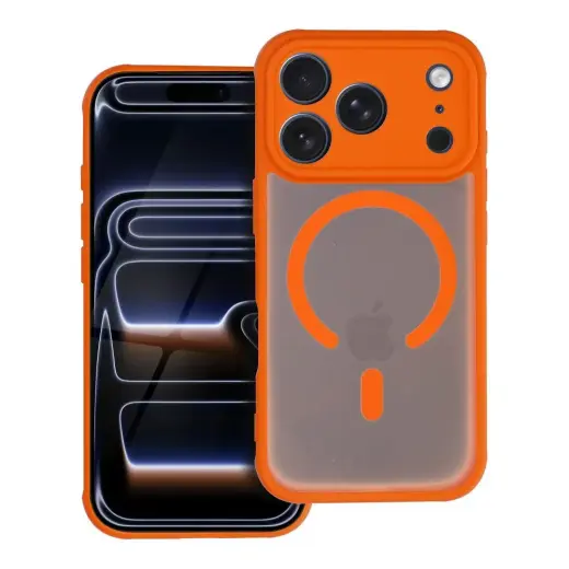 Full Matte Mag telefono dėklas su MagSafe palaikymu Samsung Galaxy A37 (A376) oranžinis