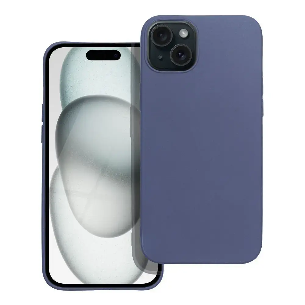 Matt maciņš telefonam iPhone 15 Plus zils
