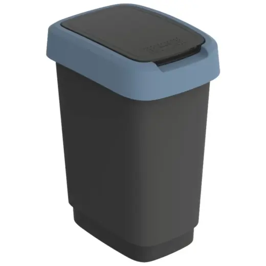 Atkrit.konteiners 10L Twist, melns/zils