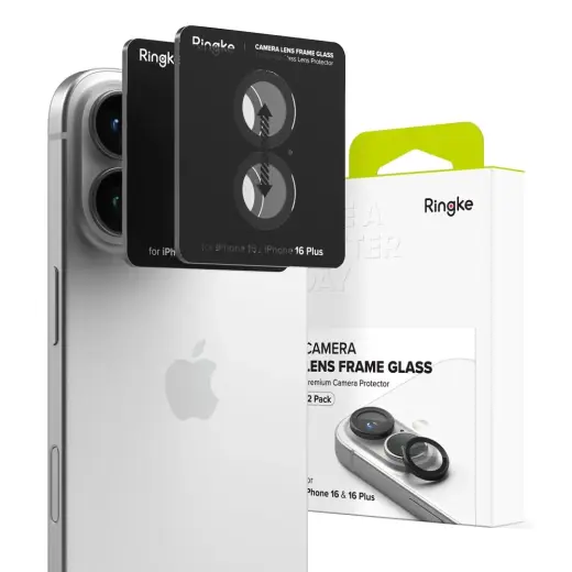 RINGKE CAMERA FRAME PROTECTOR 2-PACK IPHONE 16 | 16 PLUS BLACK