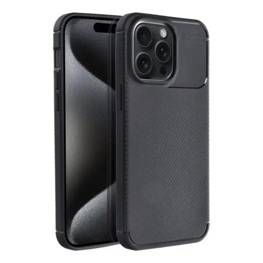 Carbon Premium phone case for iPhone 15 Pro Max black
