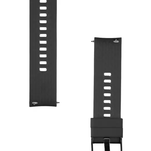 Tactical universal smartwatch strap for (20 mm) | Silicone | black