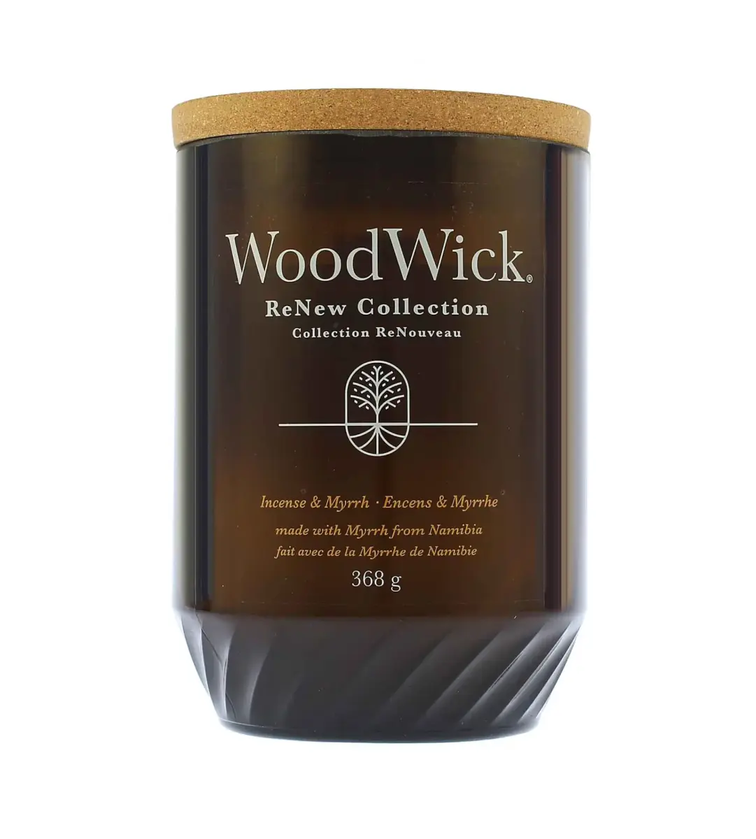 WoodWick ReNew Incense & Myrrh candle large 368 g