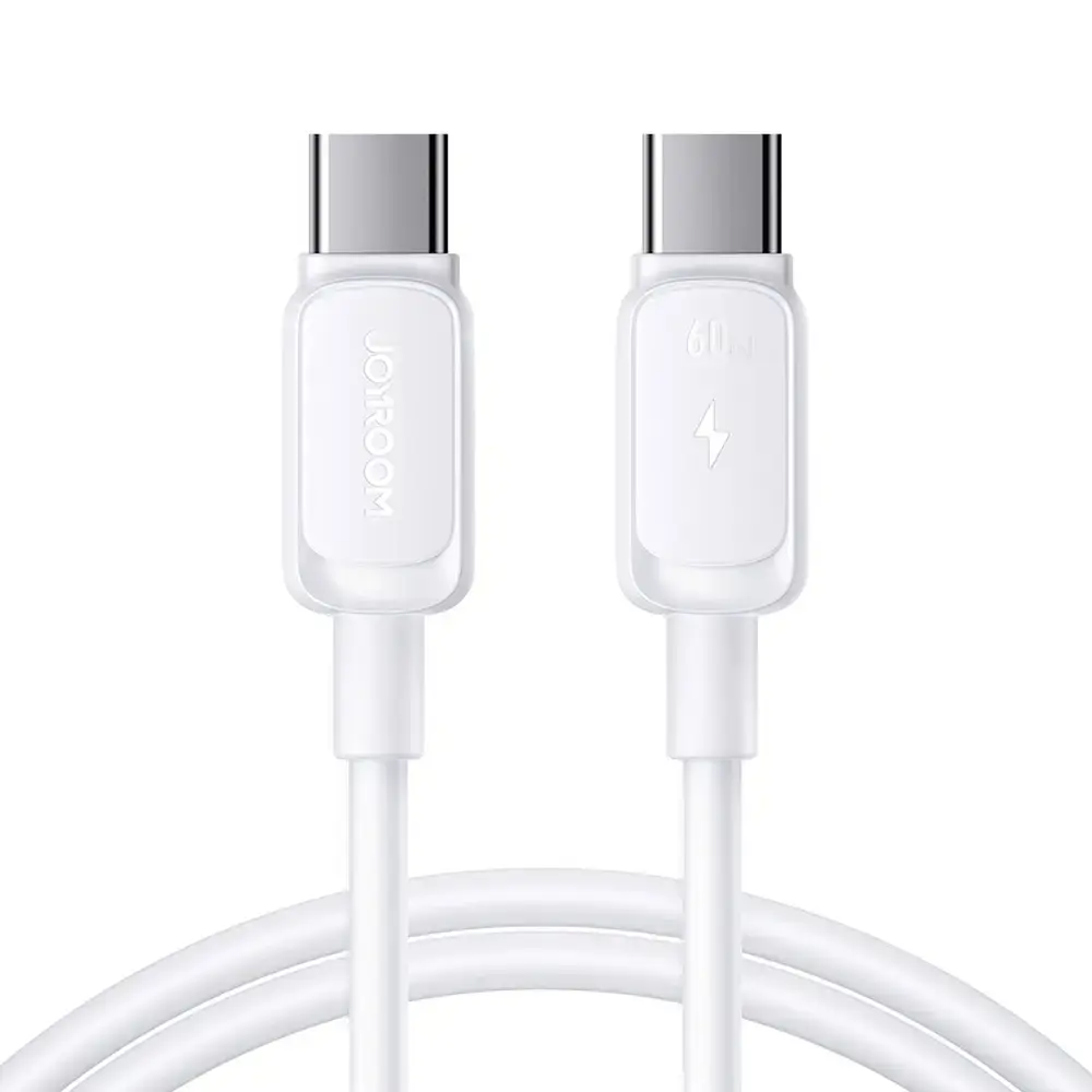 Joyroom S-A14 datu pārraides un uzlādes vads | USB-C uz USB-C | 60W | 1.2m | balts