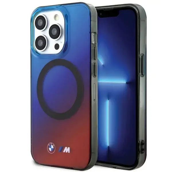 BMW BMHMP15XHTTG iPhone 15 Pro Max 6.7"  czerwono-niebieski|red blue hardcase M Gradient MagSafe