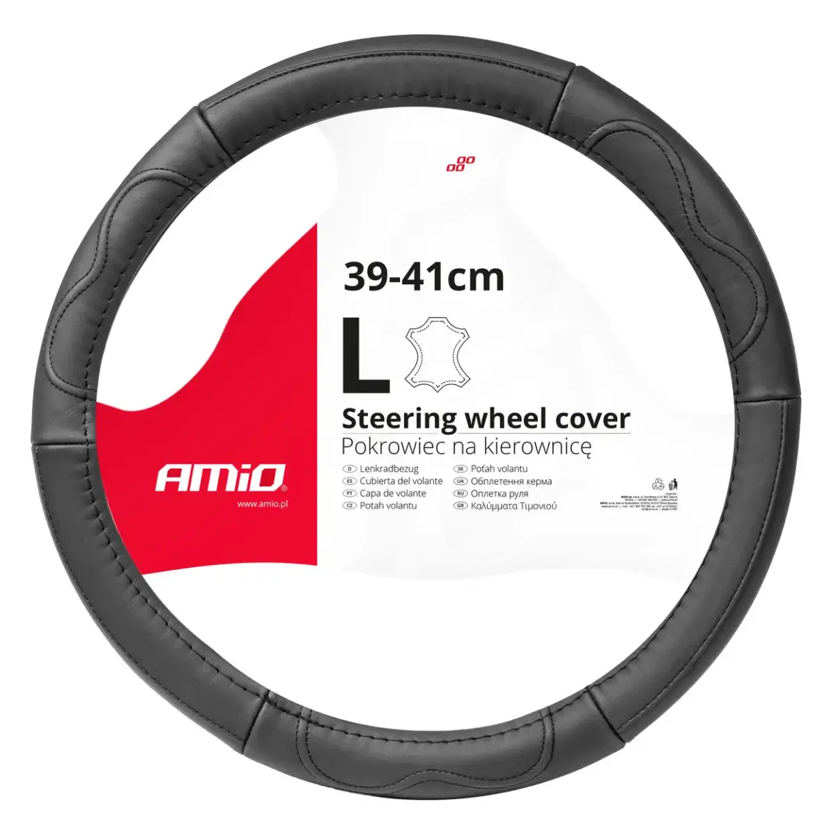 Steering wheel cover Leather Series SWC-49-L (39-41cm)