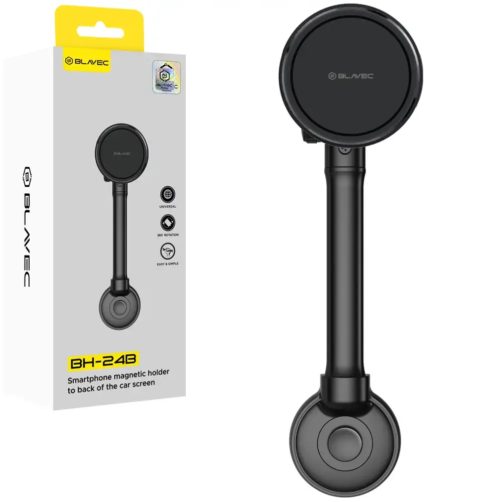 Blavec BH-24B magnetic car phone holder with suction cup MagSafe compatible black