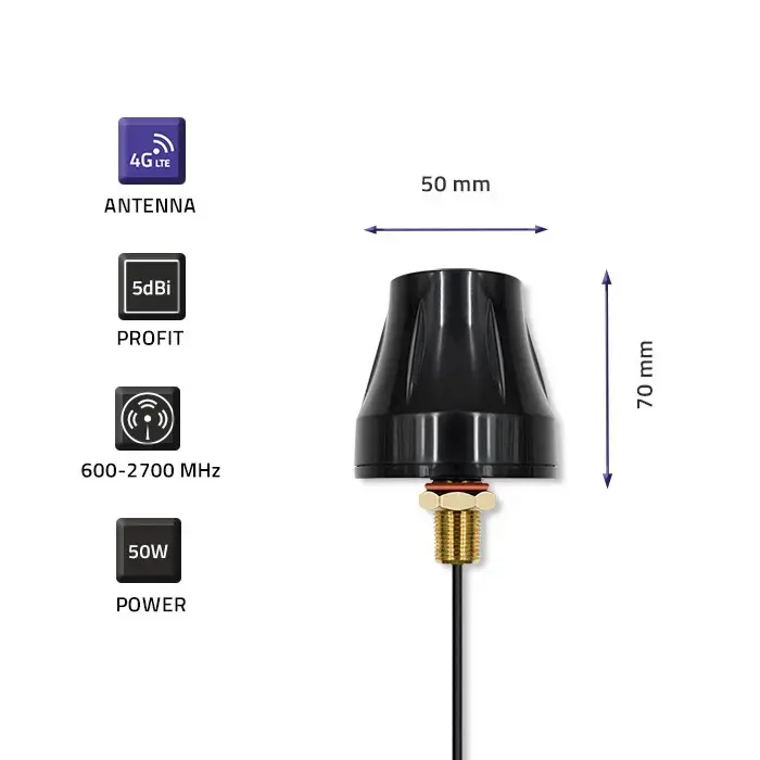Qoltec 4G LTE omnidirectional antenna DUAL | 5dBi | Outdoor