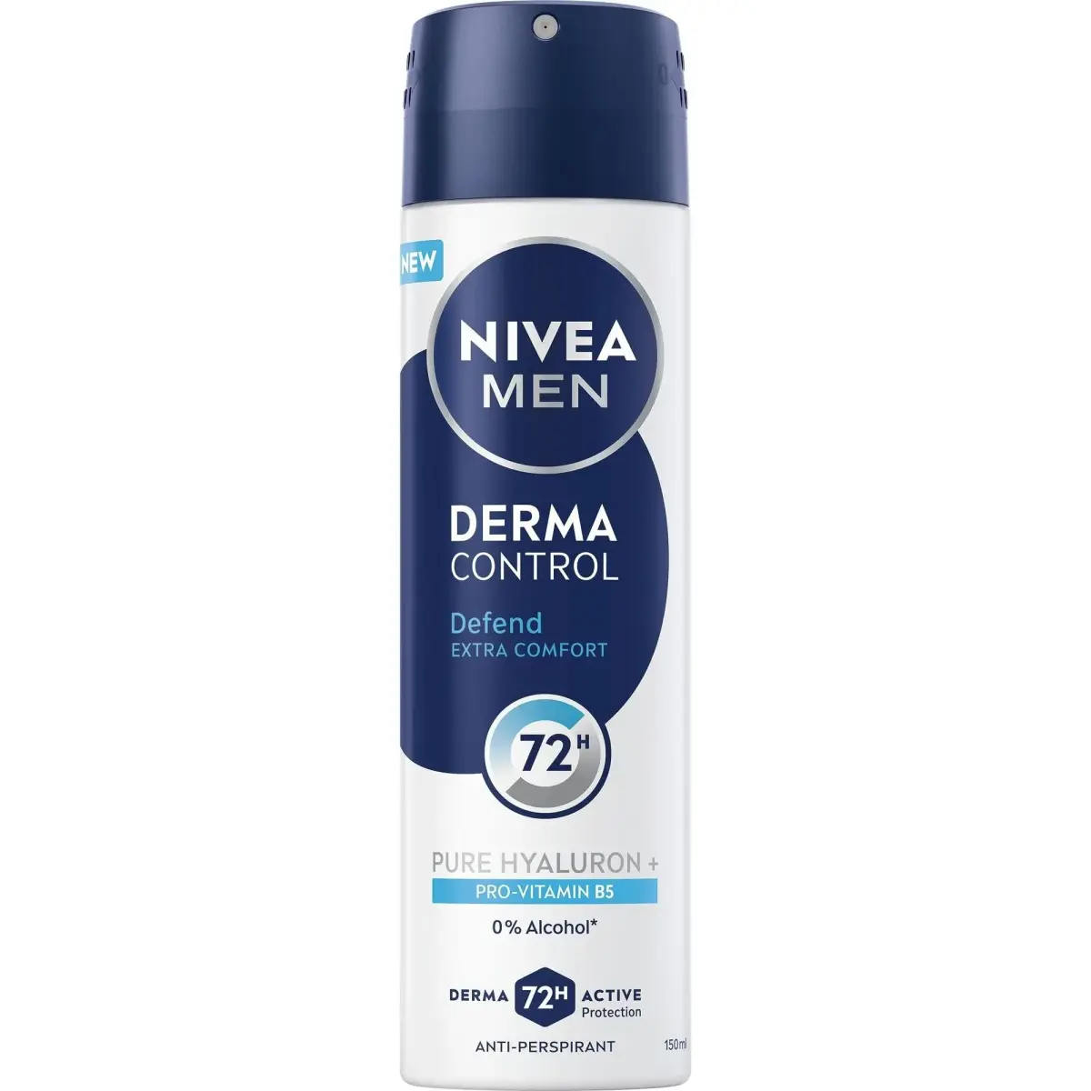 NIVEA, Deodorante, Antitranspirantspray Men Derma Control Defend (Antitranspirant) 150 Ml (Getto Vaporizzato, 150ml)