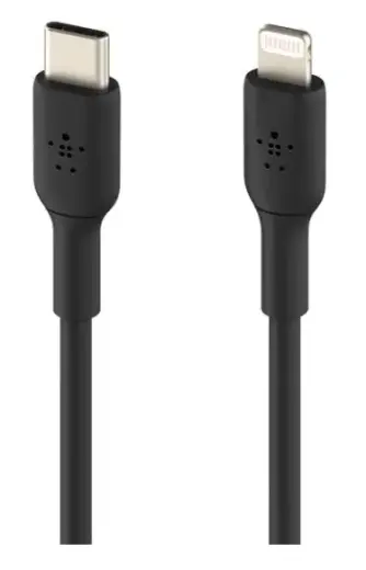 Belkin PVC USB-C to Ligh tning 1m Black