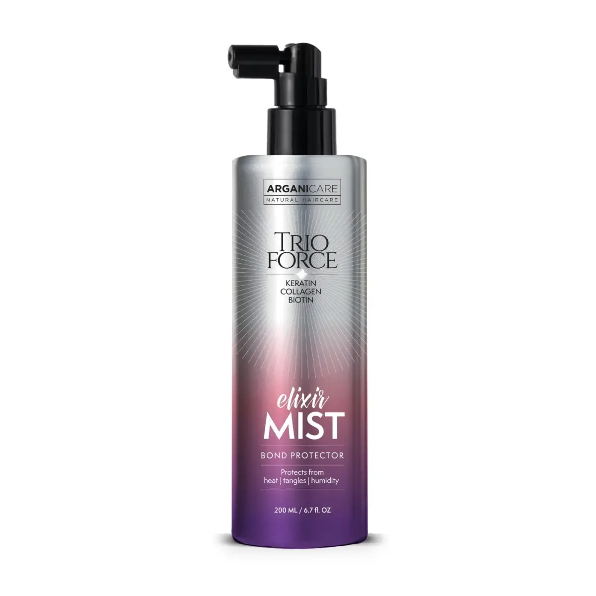 Arganicare, Trio Force Elixit Mist, Hair Spray Treatment, Thermal protection, 200 ml