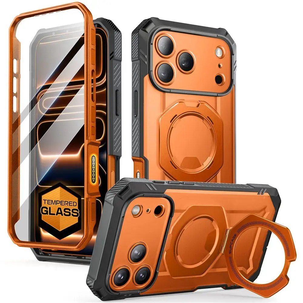 SUPCASE UB GRIP PRO MAG phone case with MagSafe support for Apple iPhone 17 Pro Max coral