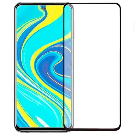 Tempered Glass 9D Full Coveraged with Frame Xiaomi Redmi Note 9S | 9 Pro | 9 Pro Max Black