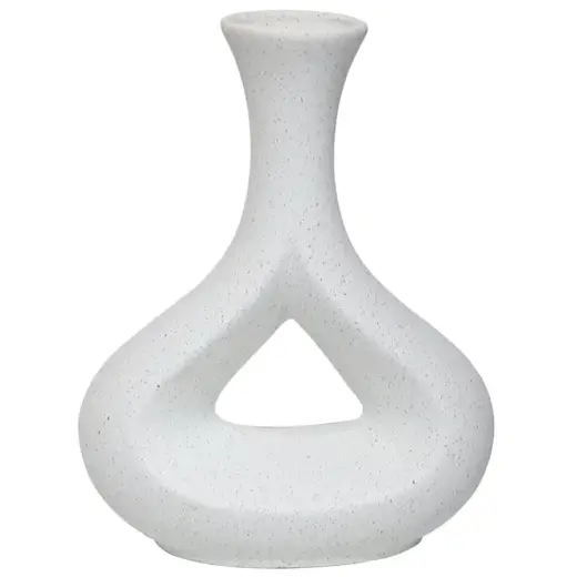 Vāze keramiska Drop 15x8x20cm, balta
