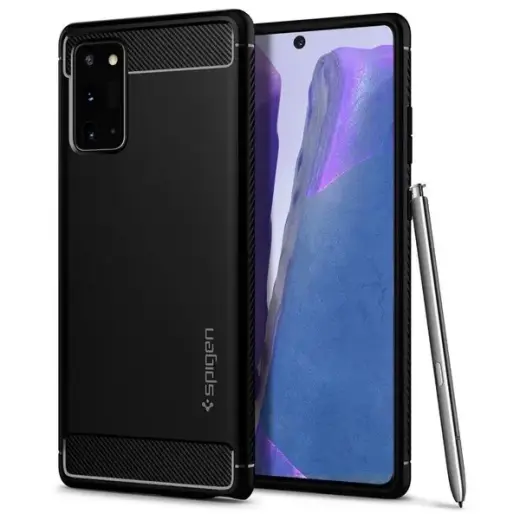 Spigen Rugged Armor Samsung Note 20 N980 czarny|black matte ACS01417
