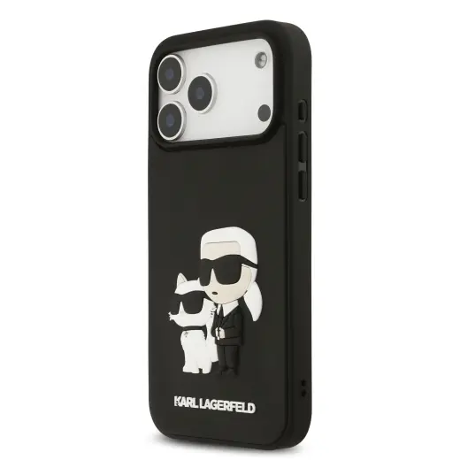 Karl Lagerfeld 3D Rubber чехол для телефона iPhone 17 Pro Max черный