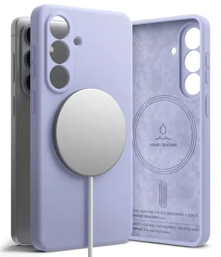 Ringke Silicone phone case with MagSafe support for Samsung Galaxy S26 (S942) purple