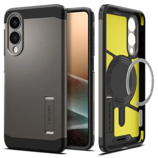 Spigen Tough Armor MagSafe Case for Samsung Galaxy S25 Edge - Gray|Black