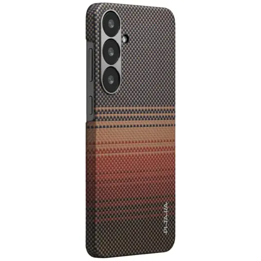 PITAKA Moonrise Tactile Woven MagSafe maciņš telefonam Samsung Galaxy S25 sunset