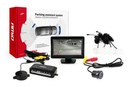 Parking assistant system TFT01 4,3" with HD-307-IR 4 sensors white