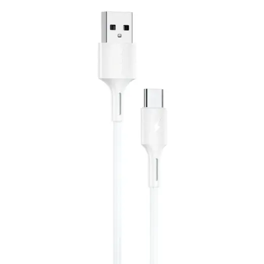 WK Design YouPin series cable USB - USB Typ C 3A 1m white (WDC-136a)