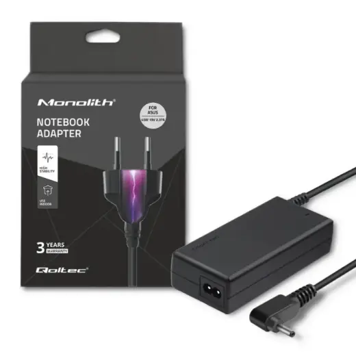 Qoltec Power adapter for laptop Asus 45W | 19V | 2.37A | 4.0*1.35 | +power cable