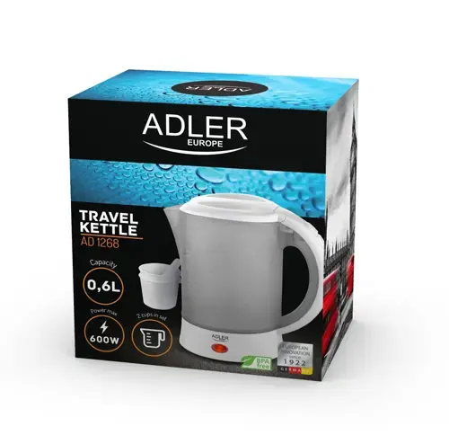 Adler Travel AD1268 Standard  Plastic  White  600 W  0.6 L